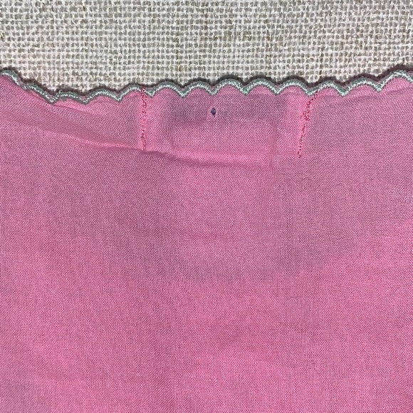 Ralph Lauren Pink Cotton Top with Floral Stitching (6Months) - Picture 4 of 4